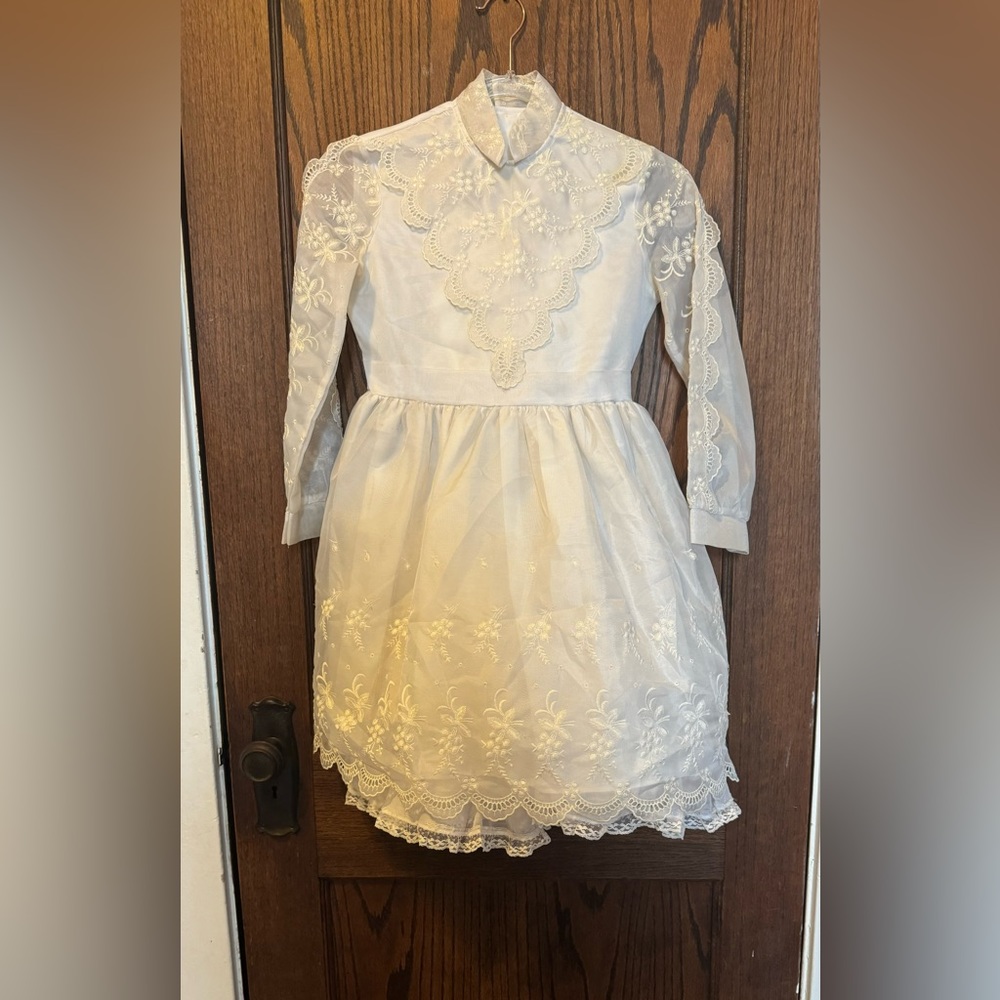 Vtg Hollywood Girls Dress crème